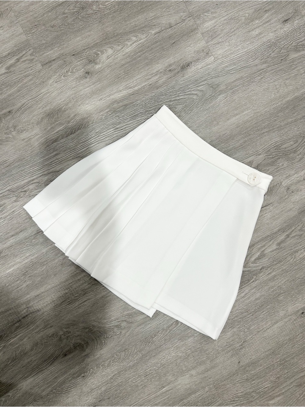Zara White Pleated Tennis Mini Skirt